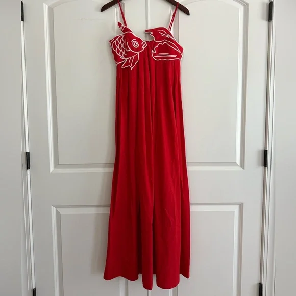 Farm Rio Red Fish Top Maxi Dress - Picture 5 of 13